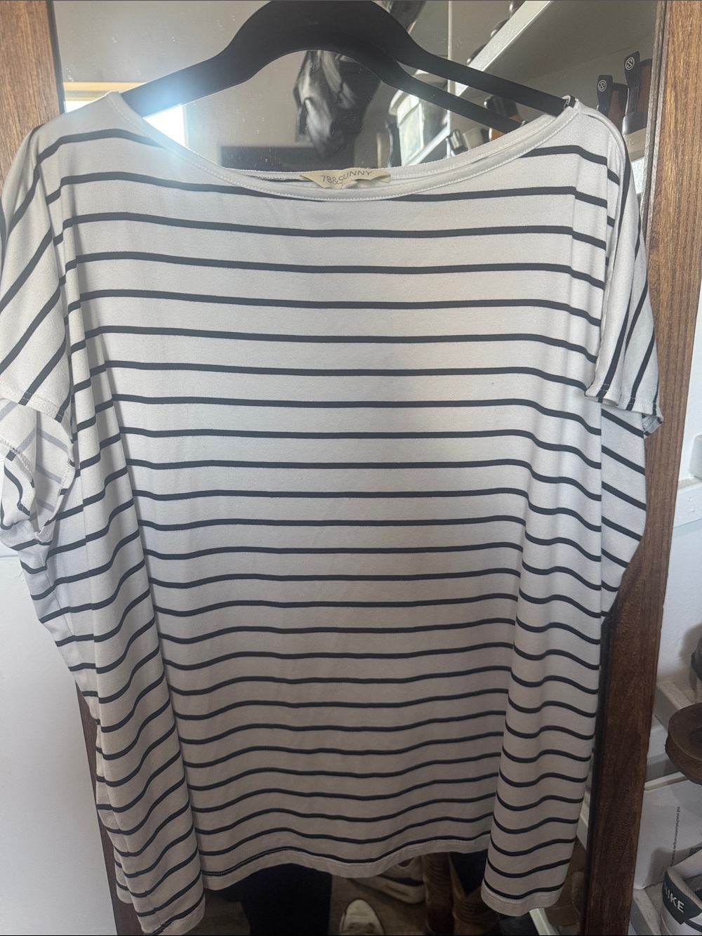 Brentwood Boat Neck Stripe Top
- White & Black 2X (18W-20W)